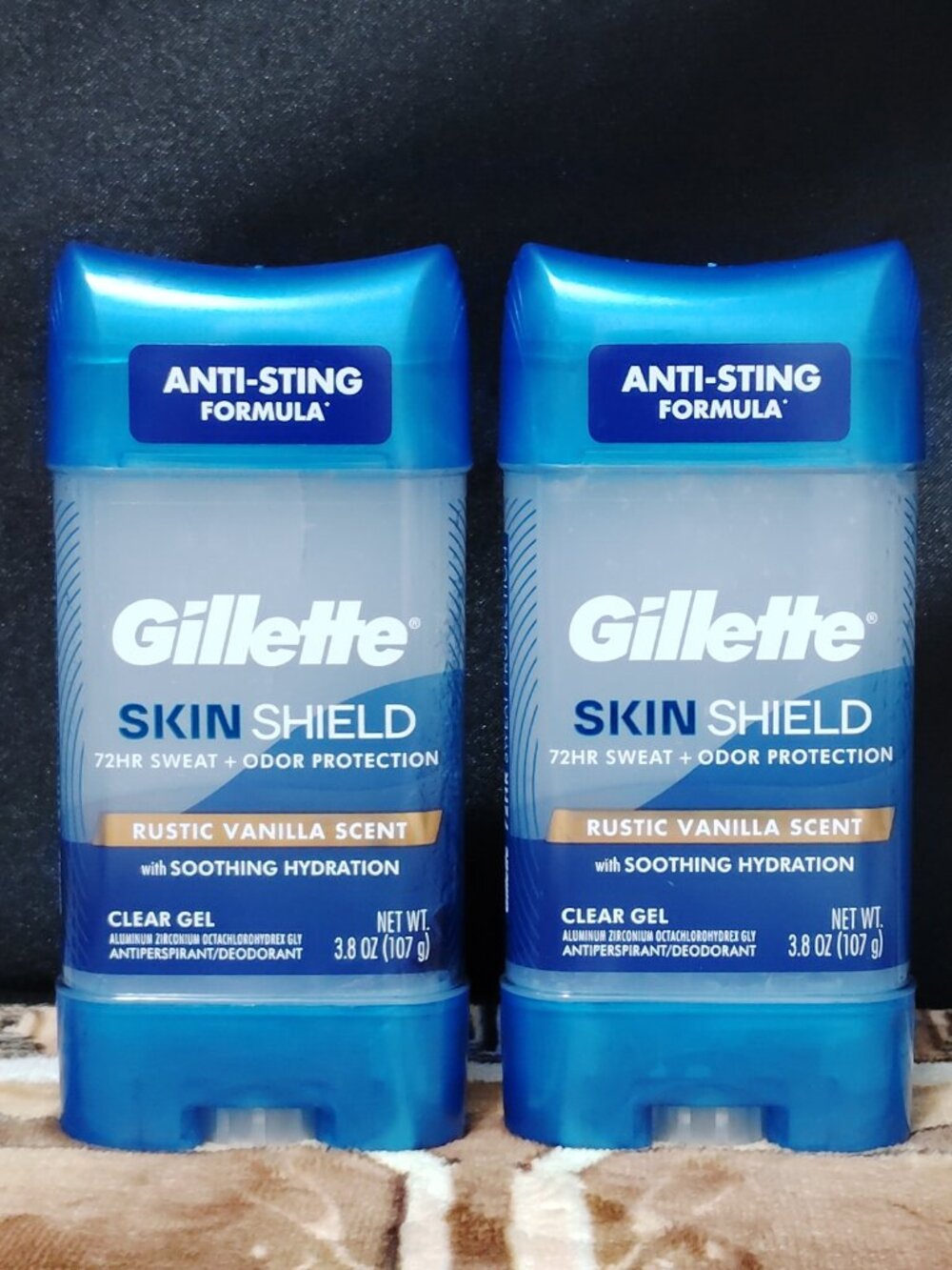 Gillette Skin Shield Men's Clear Gel Antiperspirant & Deodorant - Rustic Vanilla
